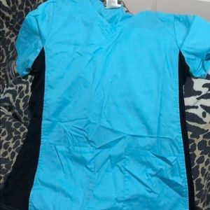 Blue scrub top